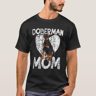 Doberman Pinscher Mom With Heart Cute T-shirt