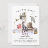 Doberman Pinscher Moving Announcement Aankondiging (Voorkant)