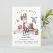 Doberman Pinscher Moving Announcement Aankondiging (Staand voorkant)