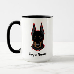 Doberman Pinscher Naam toevoegen Gift Coffee Mok