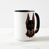 Doberman Pinscher Naam toevoegen Gift Coffee Mok (Voorkant rechts)