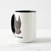 Doberman Pinscher Naam toevoegen Gift Coffee Mok (Voorkant links)