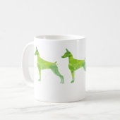 Doberman Pinscher-ontwerp voor Waterverf Koffiemok (Voorkant links)