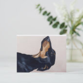 Doberman Pinscher Original Dog Art Briefkaart (Staand voorkant)