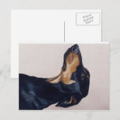 Doberman Pinscher Original Dog Art Briefkaart (Voorkant / Achterkant)