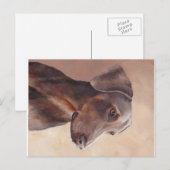 Doberman Pinscher Original Dog Art Briefkaart (Voorkant / Achterkant)