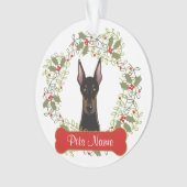 Doberman Pinscher Ornament (voorkant)