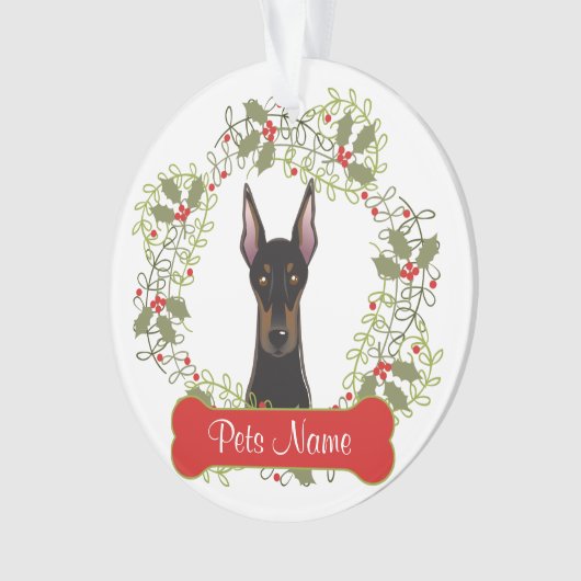Doberman Pinscher Ornament (voorkant)