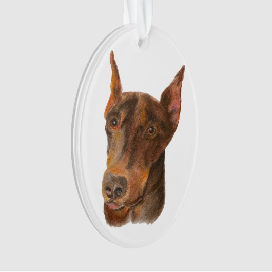 Doberman Pinscher Oval Ornament (voorkant)