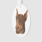 Doberman Pinscher Oval Ornament (voorkant)