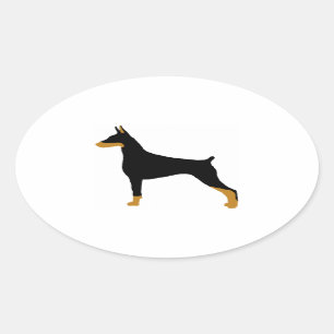 doberman pinscher ovale sticker
