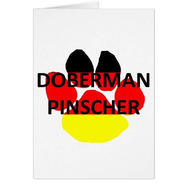 doberman pinscher over de duitse vlag (Voorkant)