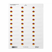 doberman pinscher over de duitse vlag etiket (Full Sheet)