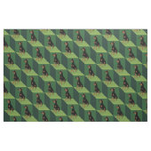 Doberman Pinscher over groene kubussen Stof (Fat Quarter)