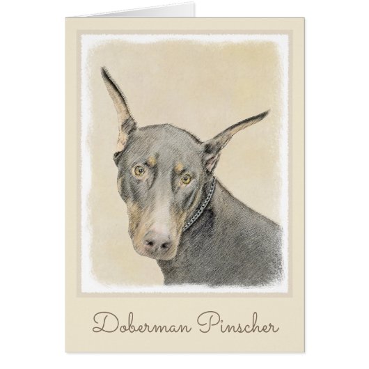 Doberman Pinscher Painting - Originele Dog Art (Voorkant)