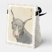 Doberman Pinscher Painting - Originele Dog Art Bedankdoosjes (Achterkant)