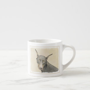 Doberman Pinscher Painting - Originele Dog Art Espresso Kop