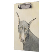 Doberman Pinscher Painting - Originele Dog Art Klembord (Links)