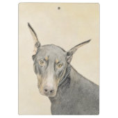Doberman Pinscher Painting - Originele Dog Art Klembord (Achterkant)