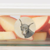 Doberman Pinscher Painting - Originele Dog Art Labels (Aangebracht)