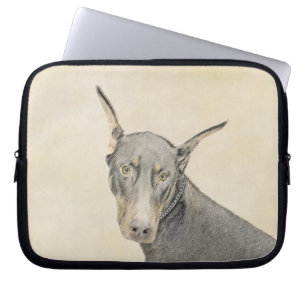 Doberman Pinscher Painting - Originele Dog Art Laptop Sleeve