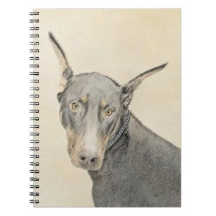 Doberman Pinscher Painting - Originele Dog Art Notitieboek