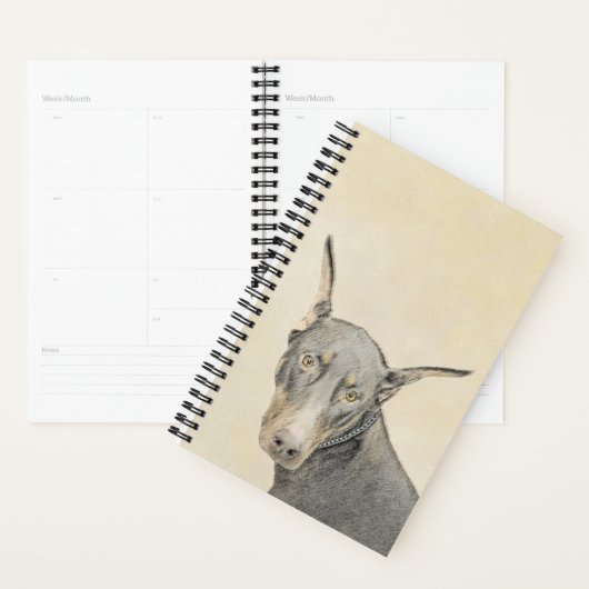 Doberman Pinscher Painting - Originele Dog Art Planner (Display)
