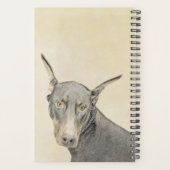 Doberman Pinscher Painting - Originele Dog Art Planner (Achterkant)