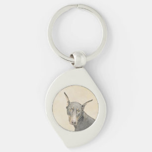 Doberman Pinscher Painting - Originele Dog Art Sleutelhanger