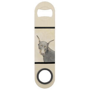 Doberman Pinscher Painting - Originele Dog Art Speed Flessenopener