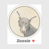 Doberman Pinscher Painting - Originele Dog Art Sticker (Vel)