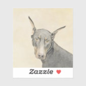 Doberman Pinscher Painting - Originele Dog Art Sticker (Vel)
