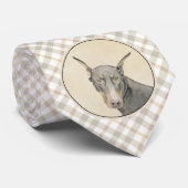 Doberman Pinscher Painting - Originele Dog Art Stropdas (Opgerold)