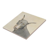Doberman Pinscher Painting - Originele Dog Art Tegeltje (Zijkant)