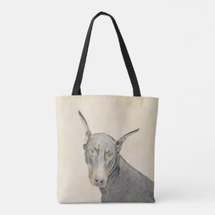Doberman Pinscher Painting - Originele Dog Art Tote Bag