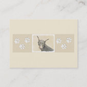 Doberman Pinscher Painting - Originele Dog Art Visitekaartje (Achterkant)