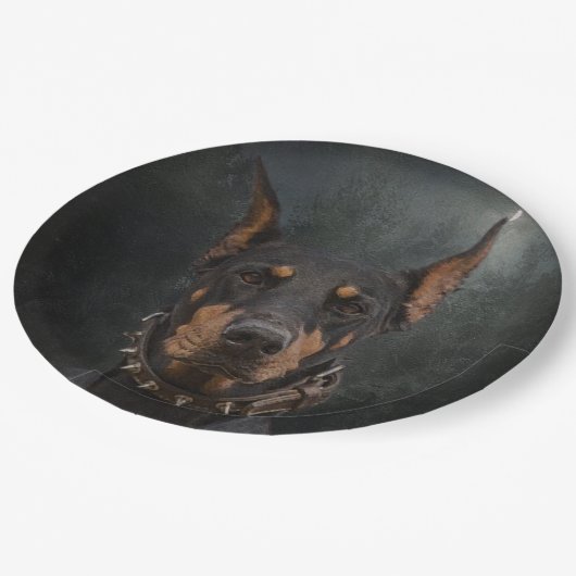 Doberman Pinscher Papieren Bordje (Gekanteld)