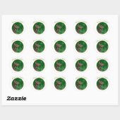 Doberman Pinscher Peace Ronde Sticker (Vel)