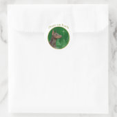 Doberman Pinscher Peace Ronde Sticker (Tas)