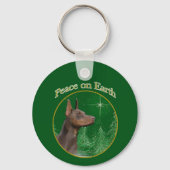 Doberman Pinscher Peace Sleutelhanger (Achterkant)