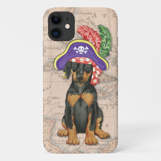 Doberman Pinscher Pirate Case-Mate iPhone Case (Achterkant)