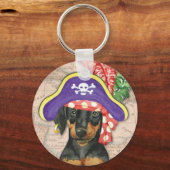 Doberman Pinscher Pirate Sleutelhanger (Voorkant)