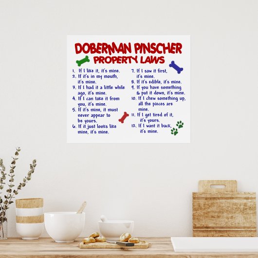 DOBERMAN PINSCHER PL2 POSTER (Keuken)
