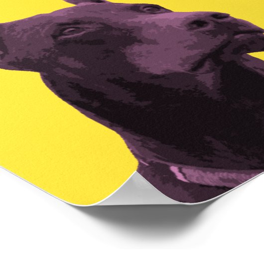 Doberman Pinscher Pop-Art Poster (Hoek)
