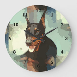 Doberman Pinscher Portrait Grote Klok