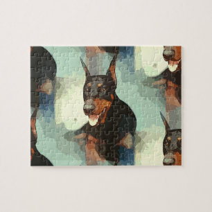 Doberman Pinscher Portrait Legpuzzel