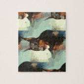 Doberman Pinscher Portrait Legpuzzel (Verticaal)