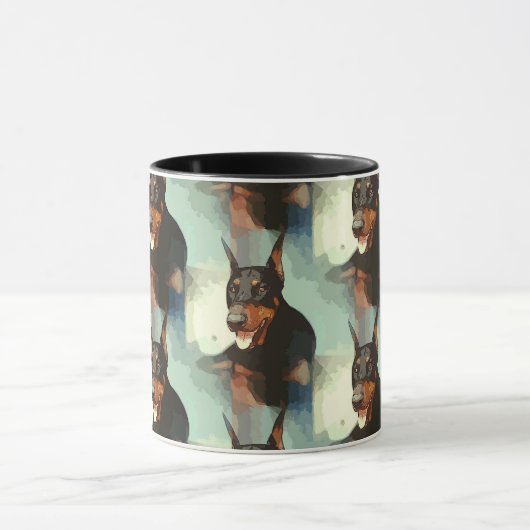 Doberman Pinscher Portrait Mok (Midden)