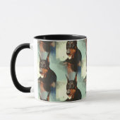 Doberman Pinscher Portrait Mok (Links)
