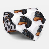Doberman Pinscher Portrait Stropdas (Opgerold)